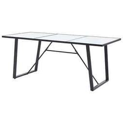 Da Pranzo Bianco 180x90x75 Cm In Vetro Temperato Arredo Casa