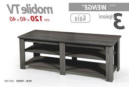 TAVOLINO 3 RIPIANI BASSO 120*40*h40cm SALOTTO WENGH&egrave; ROVERE