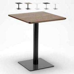 Tavolino 60x60 quadrato con base centrale per bar bistrot Ho