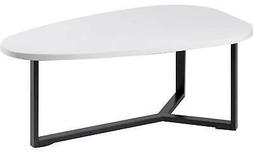 Tavolino Basso 100x60x40 cm Motti Happelo Bianco e Nero