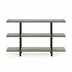 Furinno Tavolino Basso con 3 ripiani, Grigio , 
