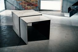 Tavolino basso da Salotto, bis marmo bianco. Tavolino "marmo