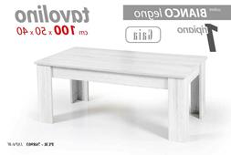 TAVOLINO BASSO h40*100*50 cm SALOTTO BIANCO MODERNO ROVERE S