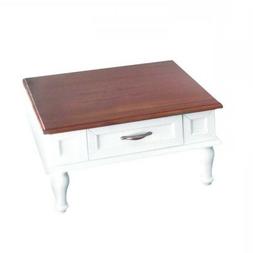 Tavolino Basso in Legno da Salotto e Ufficio Colore Bianco