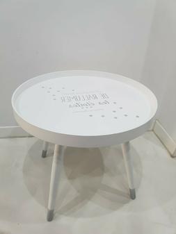 Tavolino bianco Diametro 49 cm e altezza 44 cm