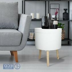 Tavolino comodino da salotto rotondo &Oslash; 35 cm in legno di pi