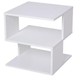 HOMCOM Tavolino da Caff&egrave; 2 Ripiani Aperti Design Moderno Sa