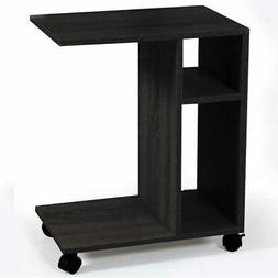 Tavolino da Caffe Porta Pc Laterale Divano Letto con Libreri