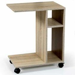 Tavolino da Caffe Porta Pc Laterale Divano Letto con Libreri