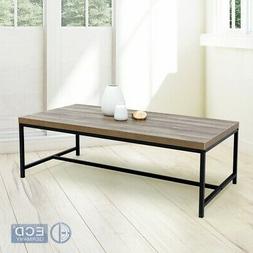 Tavolino da caff&egrave; soggiorno basso in legno MDF telaio metal