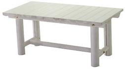 Tavolino da Giardino Rettangolare in Legno Adami Kyoto Bianc