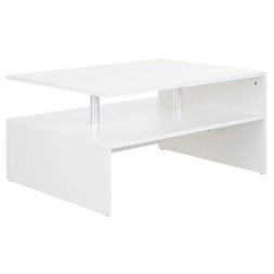 HOMCOM Tavolino da Salotto Basso 2 Livelli Arredamento Moder