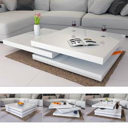 Tavolino da Salotto Caff&egrave; T&egrave; Moderno 2 Colori 80x80x30,5 c