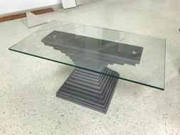 TAVOLINO DA SALOTTO DI DESIGN IN PIETRA CON BASE DALLA FORMA