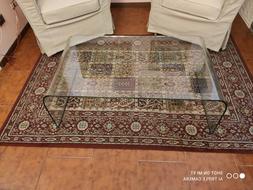 Tavolino da Salotto in Vetro Cristallo Curvato - Transparent