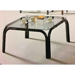 Tavolino da salotto moderno quadrato in legno noce, bianco o
