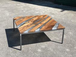 tavolino da soggiorno In Legno E Resina