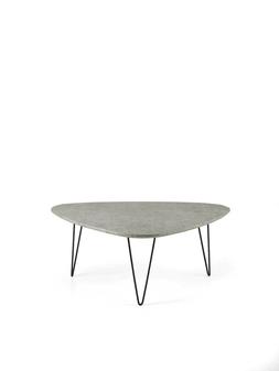 TAVOLINO  IN LEGNO E METALLO COLORE BIANCO ROVERE NATURALE O