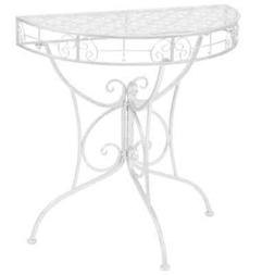 Tavolino Ingresso corridoio stile Vintage in Metallo Semicir