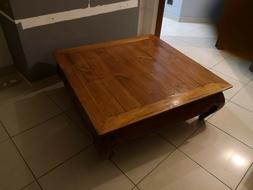 TAVOLINO OPIUM QUADRATO ETNICO ORIENTALE 100 X 100 LEGNO MAS