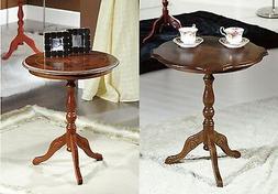 TAVOLINO ROTONDO NOCE, INTARSIATO  o RADICA