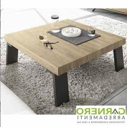 Tavolino salotto PALMA finitura sherwood oak, gambe in ferro