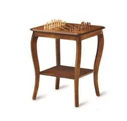 TAVOLINO SCACCHIERA QUADRATO PORTA VASO COLORE NOCE ARTE POV