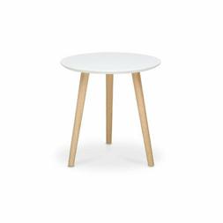 tavolino tondo bianco 3 piedi legno di