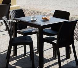 + 4 Sedie Poltrone Esterno Giardino Poli Eco Rattan Bar Rist