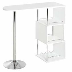 Alto Da Bar 113x40x105 Cm Con Mensole E Portabottiglie Hmc B