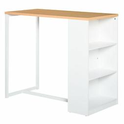 Alto Da Cucina E Bar Con 3 Mensole In Acciaio E Mdf Stile Mo