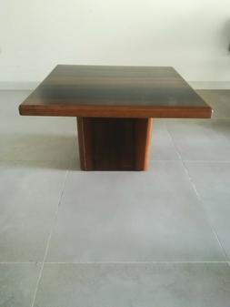 Attesa Quadrato In Legno Massello Anni '80 Per Ufficio Studi