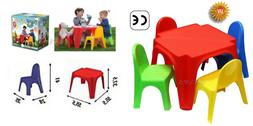 Bambini Con 4 Sedie Tavolo Giardino Pic Nic Bambini In Plast