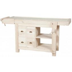 Banco Da Lavoro In Legno Massello Da Salone Cucina Soggiorno