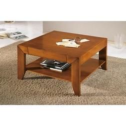 Basso Salotto Quadrato Legno Massello Vari Colori