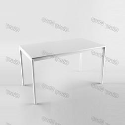 Bianco Da Cucina Ufficio In Legno E Base Metallo 125x75 Cm M