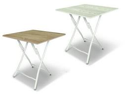 Bingo80 Pieghevole In Acciaio Verniciato E Top In Legno 80x6