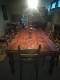 Con Otto Sedie,legno Massello,adatto A Grande Sala Da Pranzo