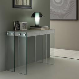 Consolle All. 85x50/200 Gambe Cristallo Bianco Poro Aperto/c
