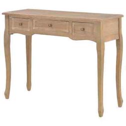 Consolle Da Trucco Con 3 Cassetti Marrone W9b9