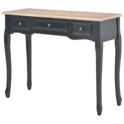 Consolle Da Trucco Con 3 Cassetti Nero T6m2