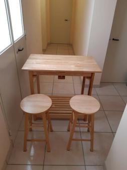 Cucina Sgabelli A Scomparsa Legno Massello Tavolino Veranda 