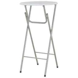 Da Bar Bianco Mdf E Acciaio Rotondo Pieghevole Tavolino Cuci