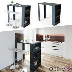 Da Bar Penisola Bancone Tavolino Caff&egrave; 3 Livelli Antracite