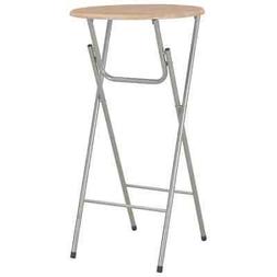 Da Bar Rovere Mdf E Acciaio Rotondo Pieghevole Tavolino Cuci