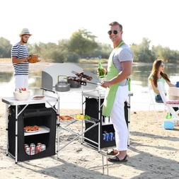 Da Campeggio Pieghevole Con Organizer, Tavolo Di Alluminio P