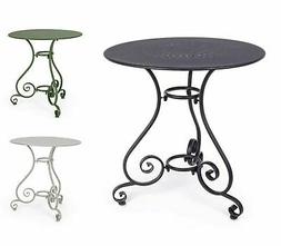 Da Giardino Esterno Pranzo Tondo Rotondo Metallo Acciaio &Oslash; 