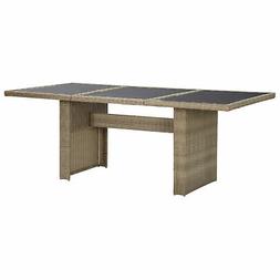 Da Giardino Marrone 200x100x74 Cm In Vetro E Polyrattan G9d3