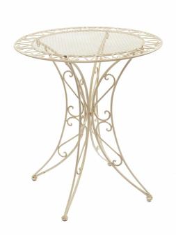 Da Giardino Tavolo Bistro In Ferro Aspetto Antico Bianco