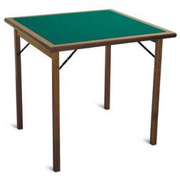 Da Gioco Quadrato Pieghevole 80x80 Cm In Legno Panno Verde D